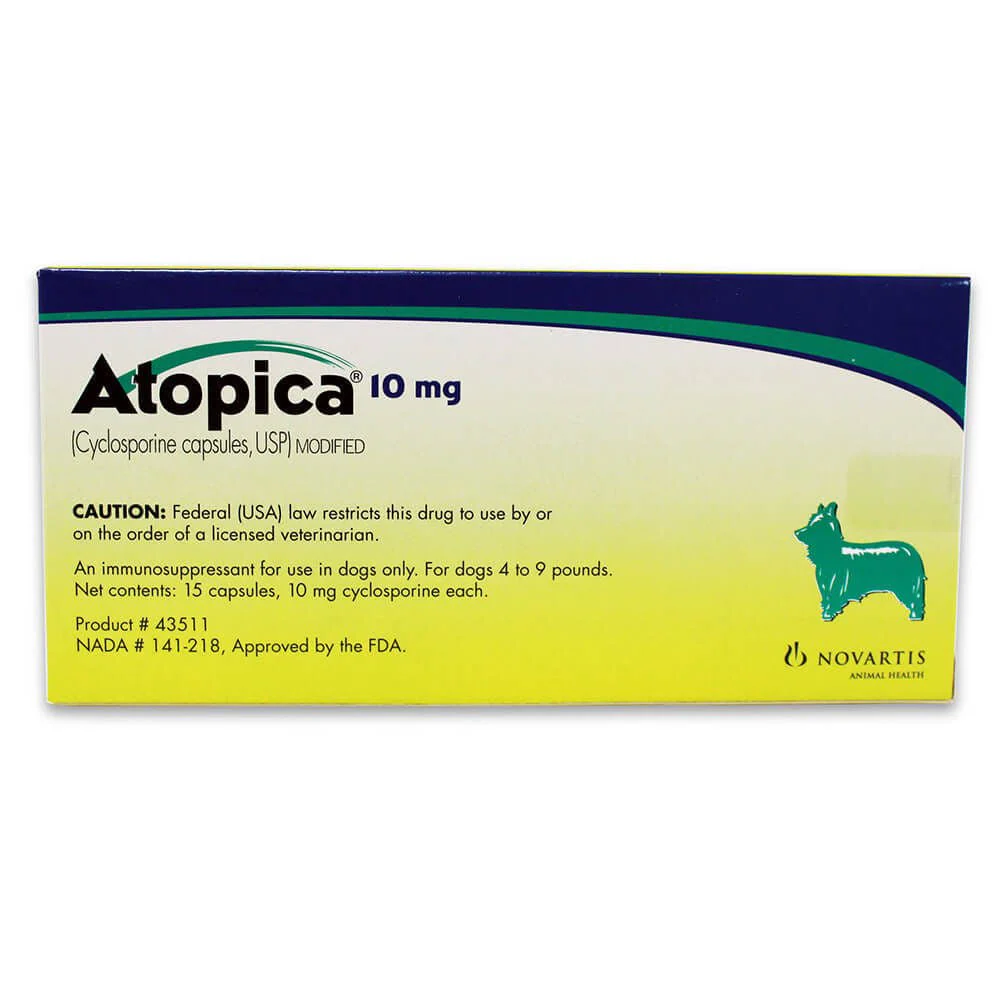 Rx Atopica (cylosporine) Capsules for Dogs - Pet's Shop