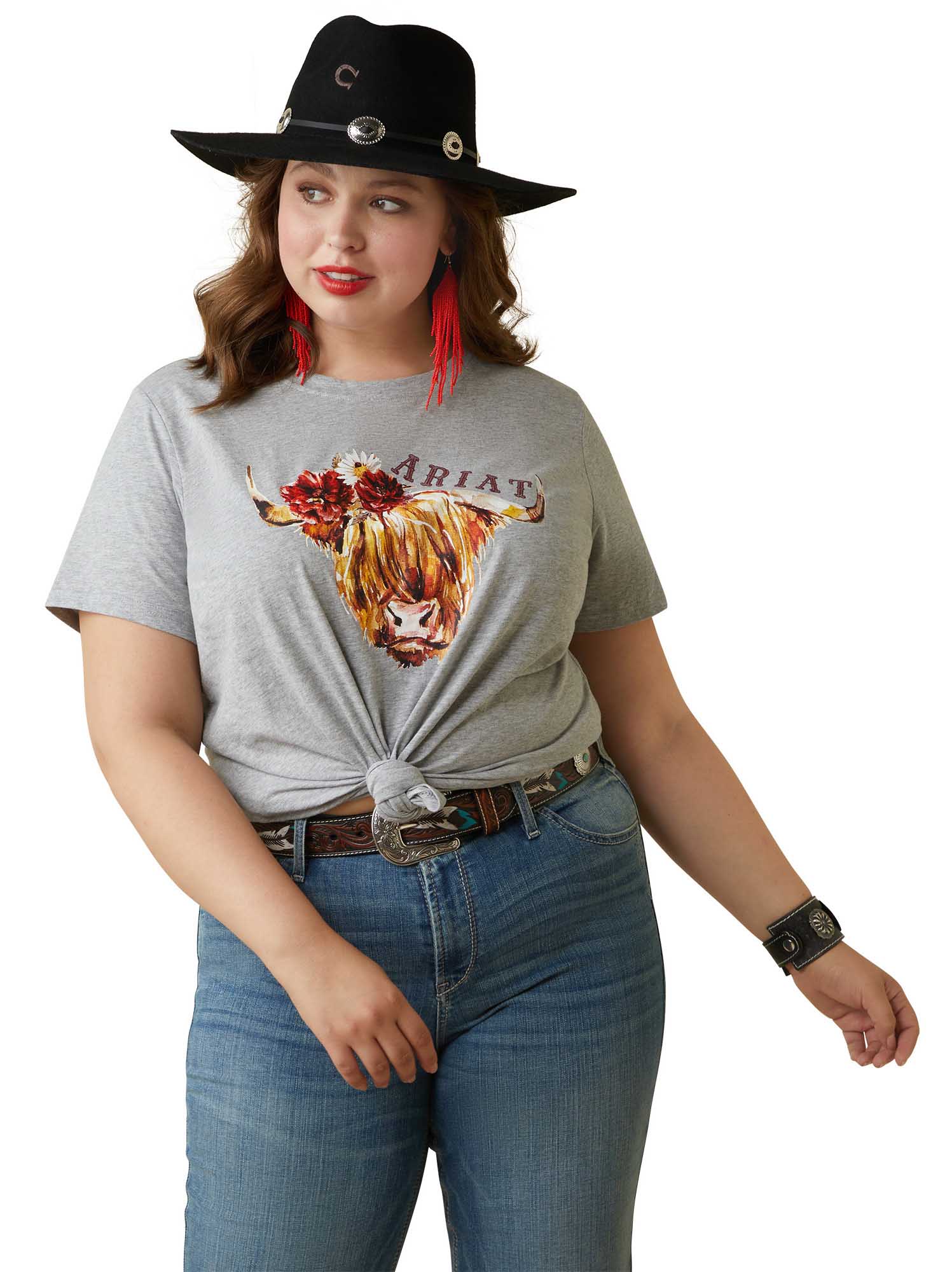 Ariat Women's R.E.A.L. Highlander Rose T-Shirt - Pet's Shop