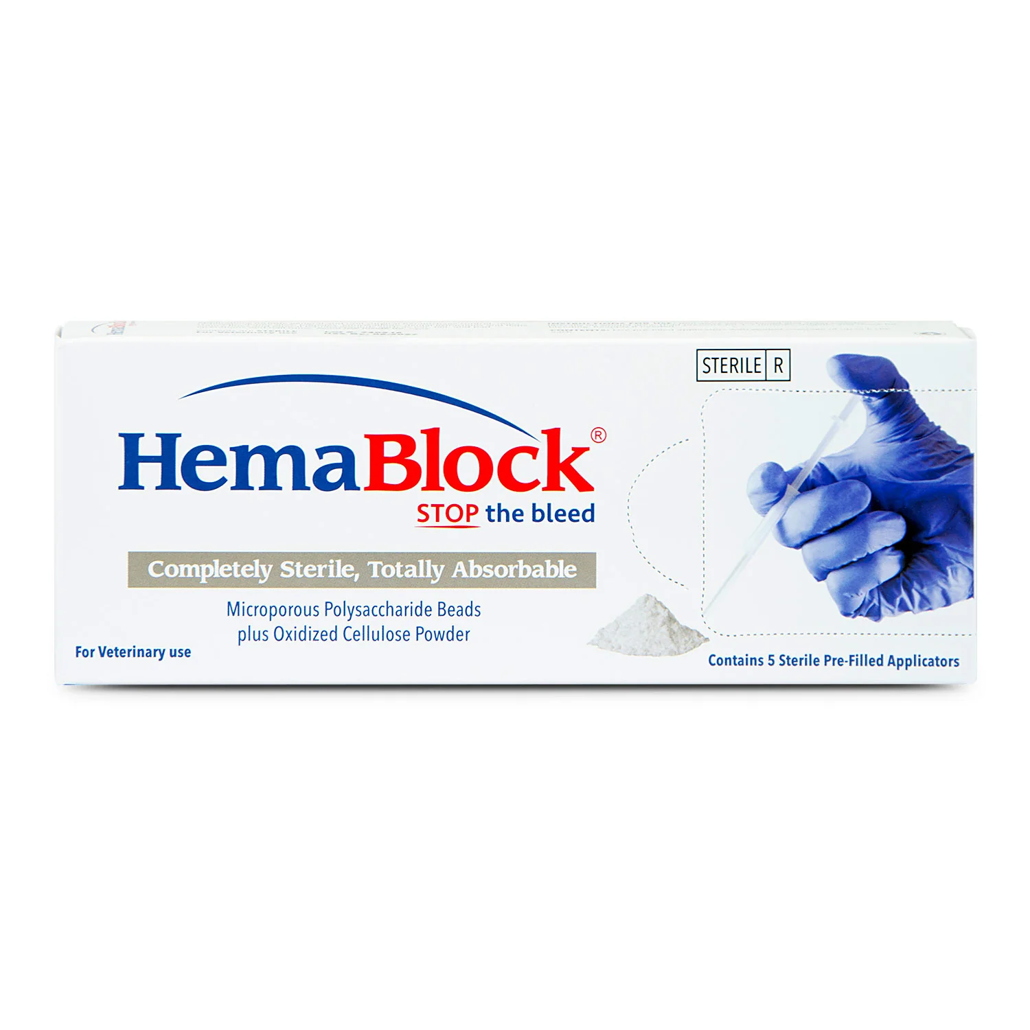 HemaBlock Hemostatic Powder, 0.5 gm Syringe Applicators, 5 pk - Pet's Shop