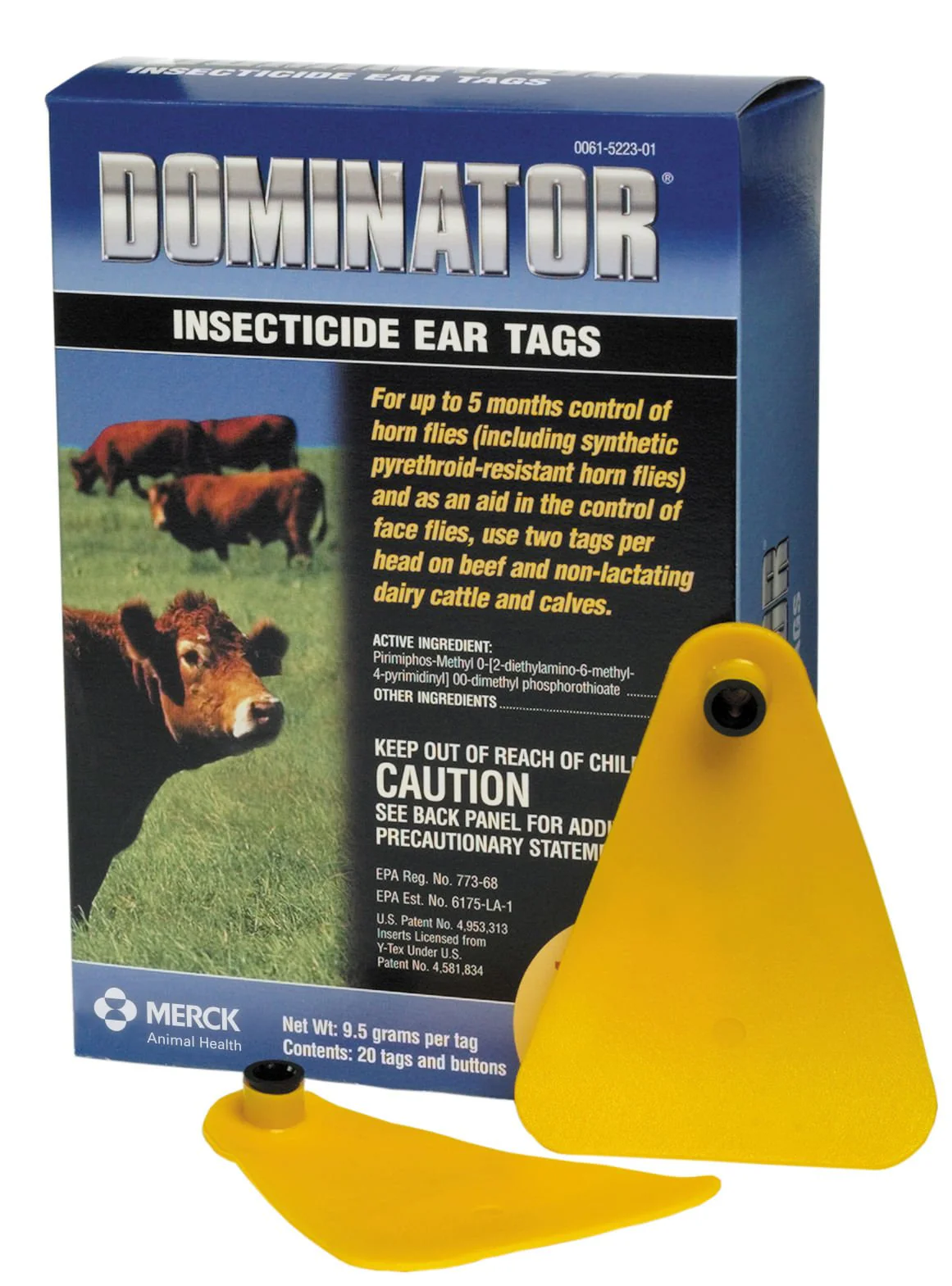 Dominator Cattle Insecticide Ear Tags, 20 pk - Pet's Shop