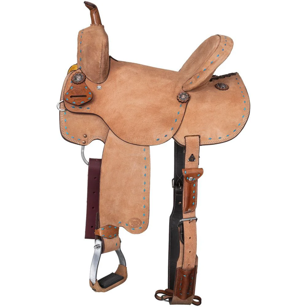 Tough1 Medina Buckstitch Roughout Barrel Saddle - Pet's Shop