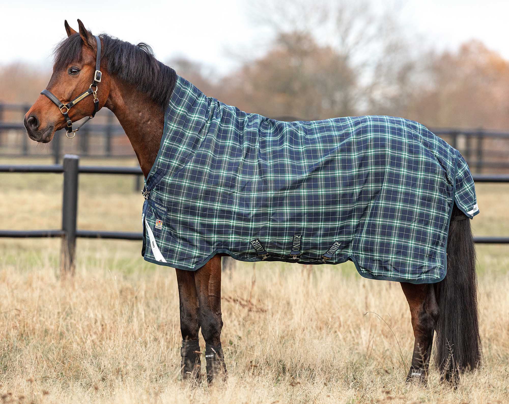 Rhino Wug Hunter Check Heavyweight Horse Turnout Blanket with Vari-Layer - Pet's Shop