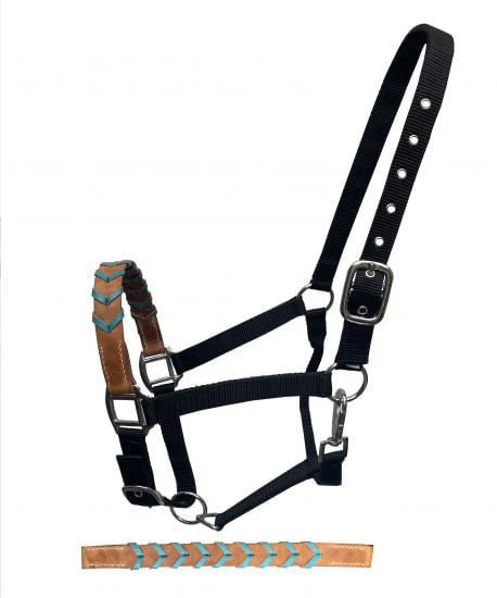 Showman Leather Nose & Buckstitch Halter - Pet's Shop