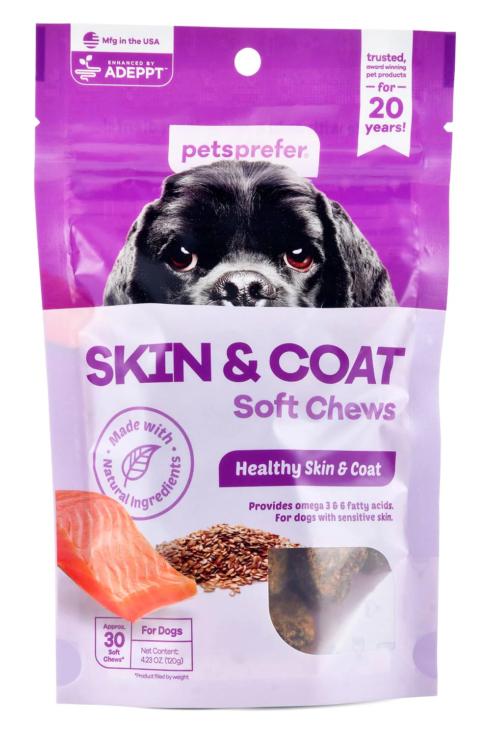 PetsPrefer Skin & Coat Soft Chews w/ ADEPPT - Pet's Shop