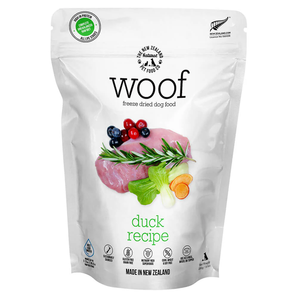 Woof Duck Freeze Dried Dog Food, 9.9 oz - Pet's Shop