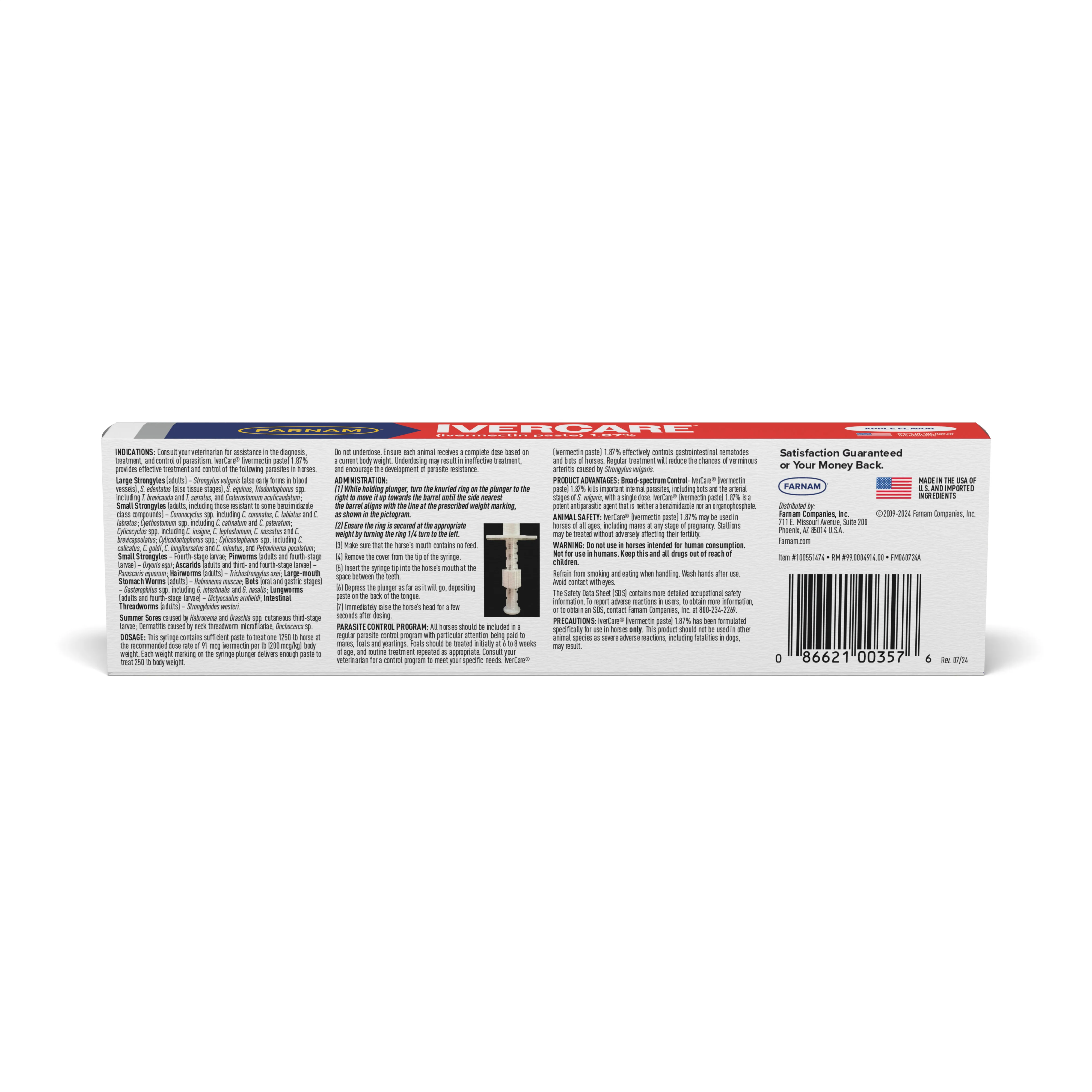 Farnam IverCare (Ivermectin Paste), 1.87%, 0.21 oz - Pet's Shop