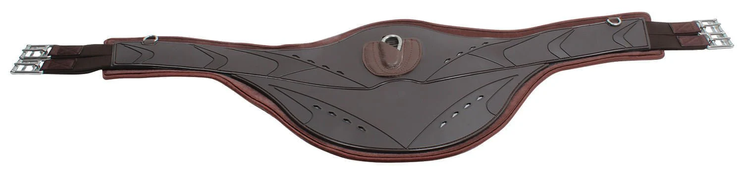 Professional's Choice Contoured Belly Guard Jump Girth, Brown - Pet's Shop
