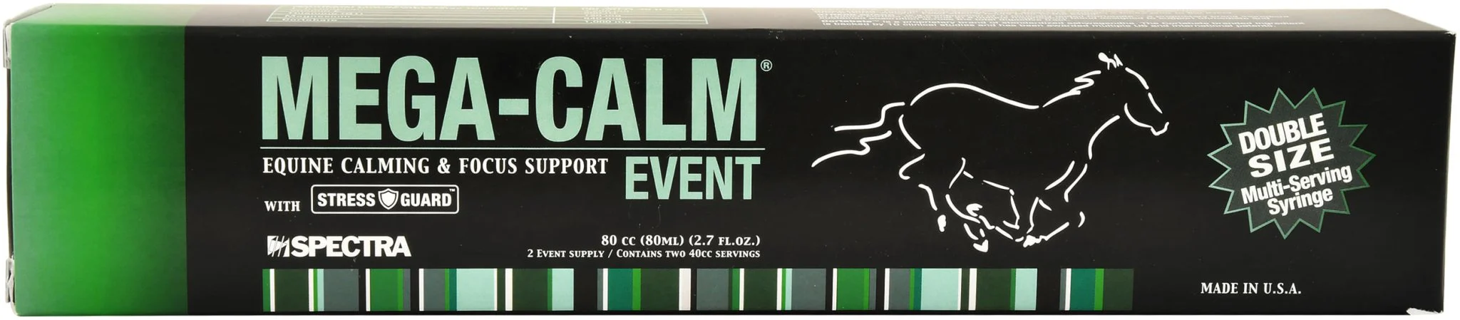 Mega-Calm Event 2-Dose Equine Calming & Focus Support Syringe, 80 cc - Pet's Shop
