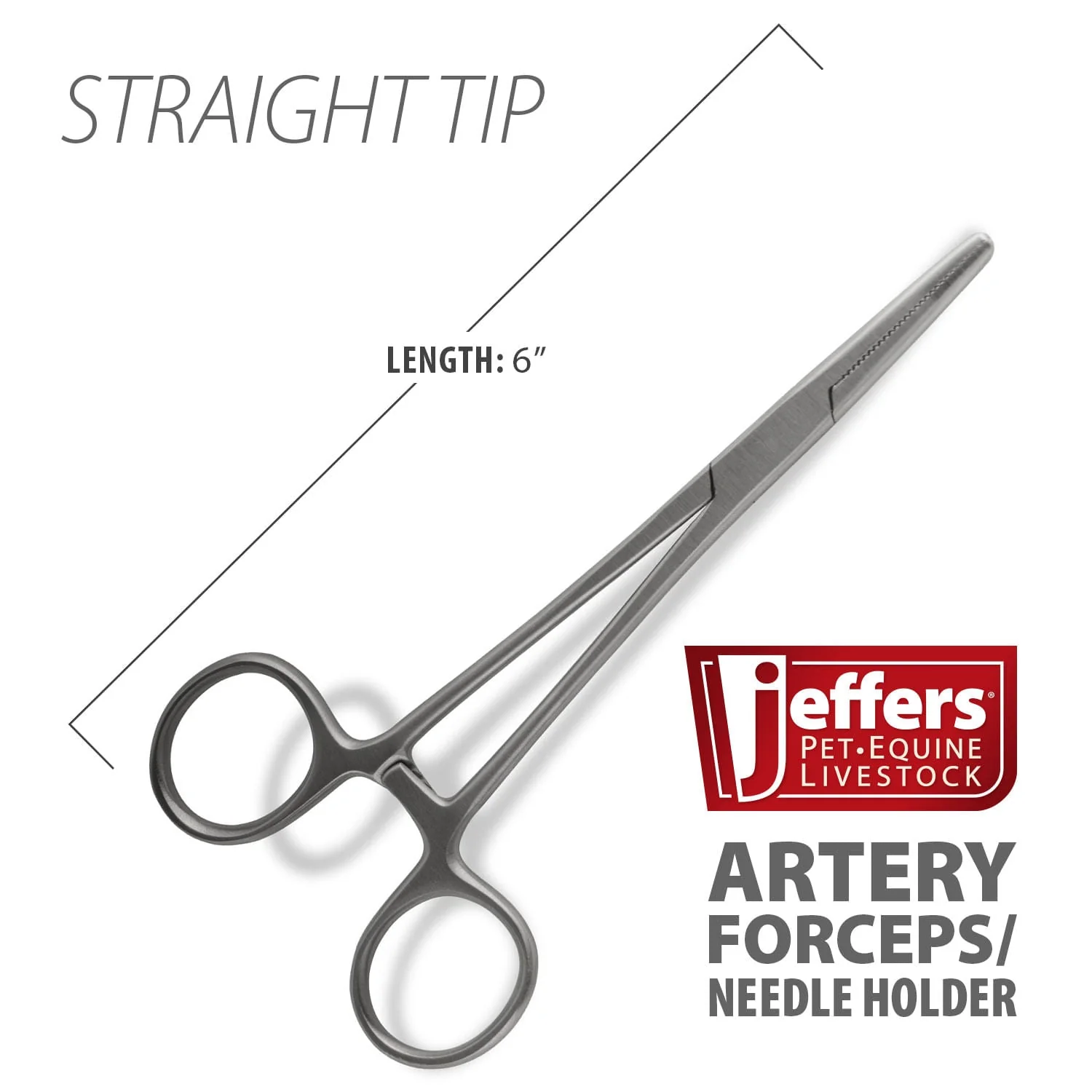 Stainless Steel Artery Forceps/Needle Holder with Locking Mechanism, Curved or Straight Tip - Pet's Shop