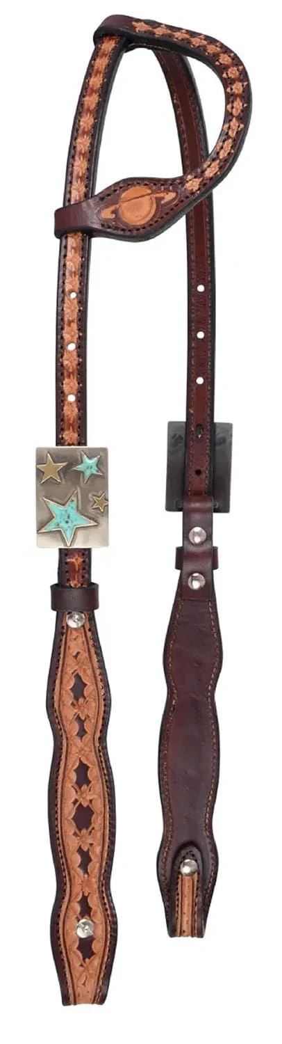 Circle Y Saturn Rising One Ear Headstall, Full - Pet's Shop