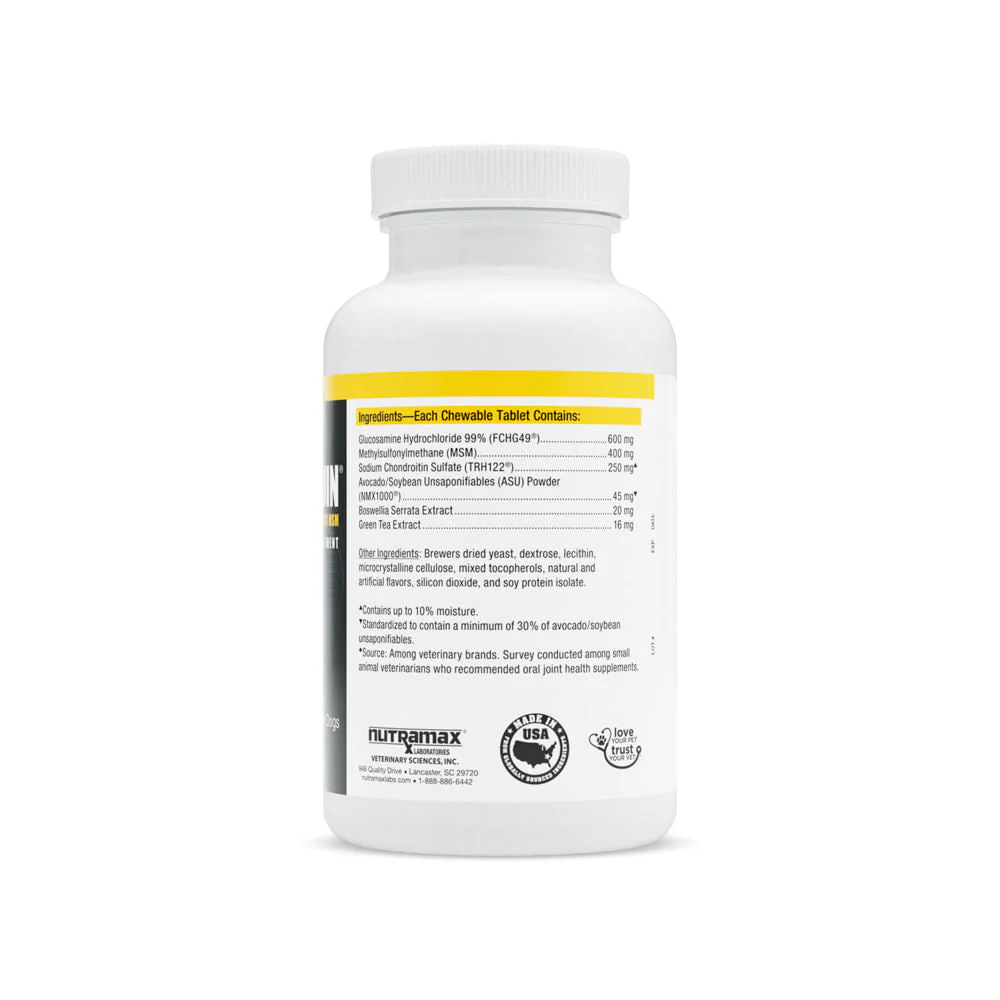 Nutramax Dasuquin for Dogs, Joint Health Supplement, Contains Glucosamine, Plus Chondroitin, ASU, MSM and More, Supports Healthy Joints, Chewable Tablets - Pet's Shop