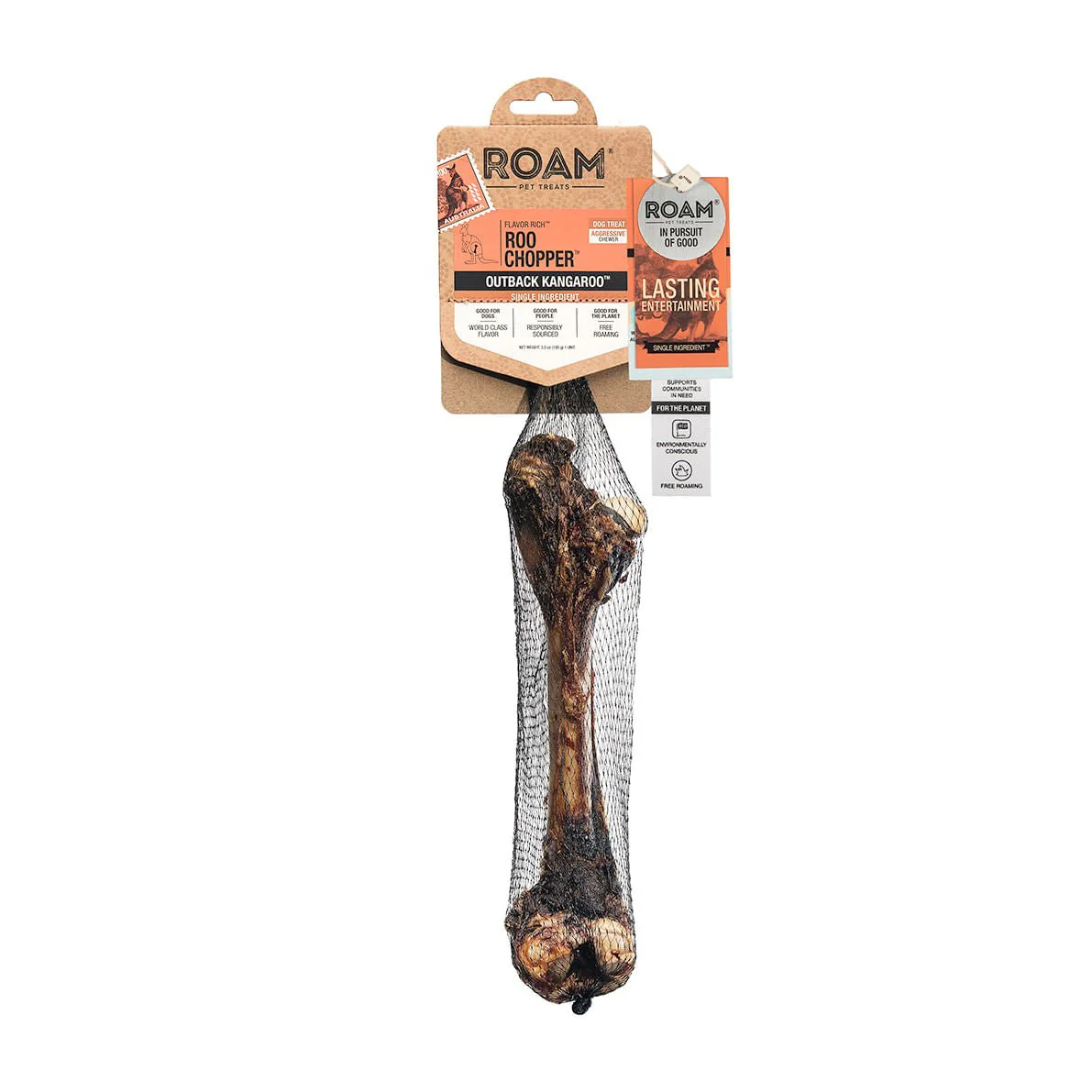 Roam Dog Treats, Large Roo Chopper, Kangaroo Femur - Pet's Shop