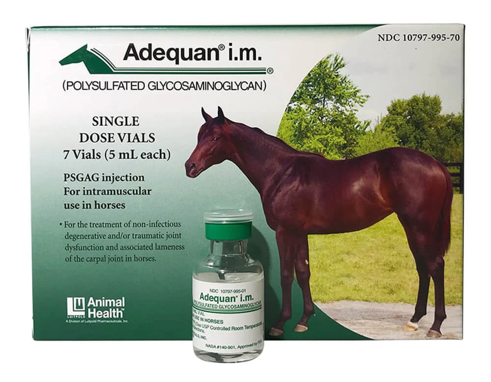 Rx Adequan Equine (polysulfated glycosaminoglycan) 500mg/5ml Injectable for Horses - Pet's Shop