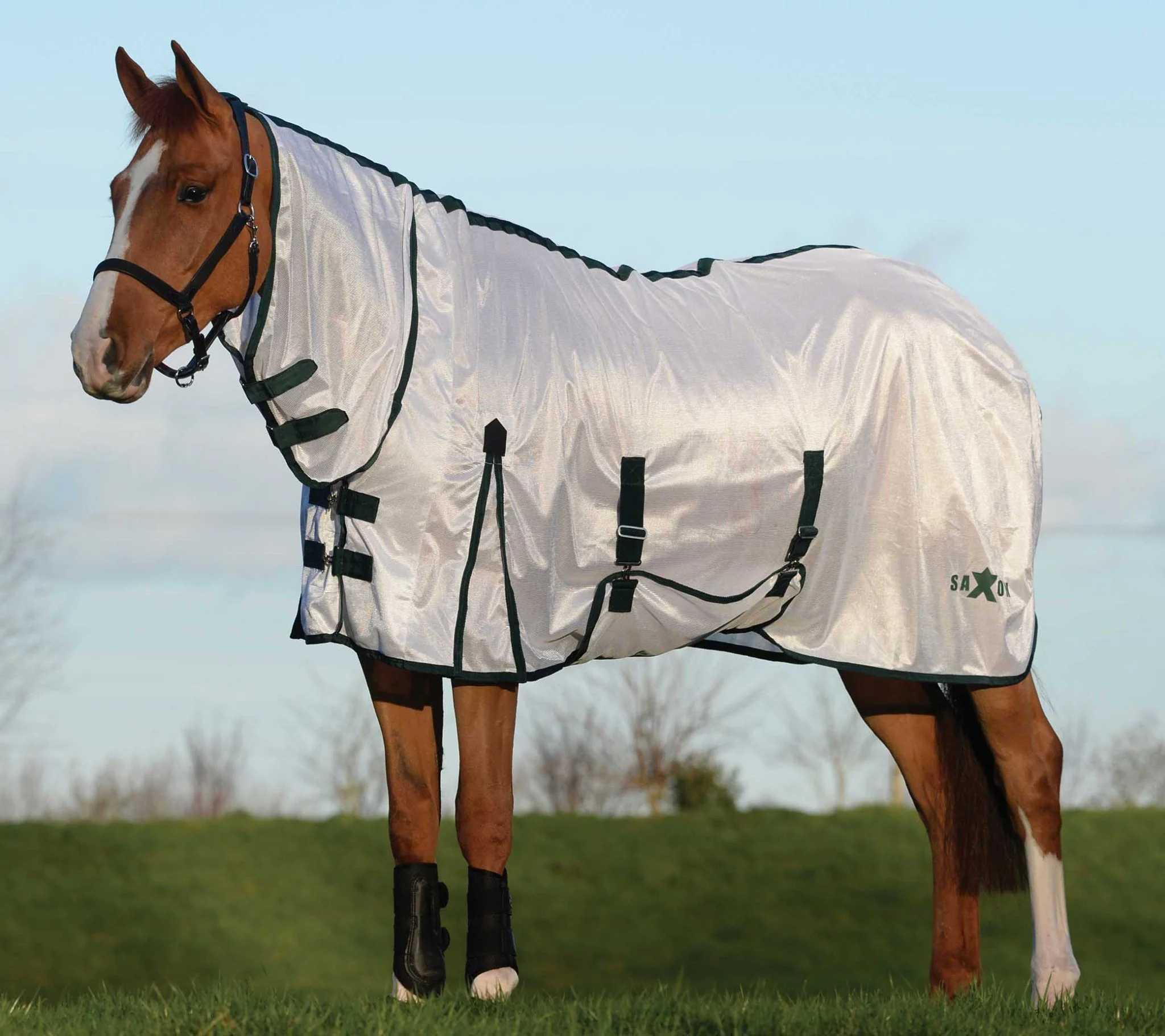 Saxon Combo Neck Mesh Horse Fly Sheet - Pet's Shop