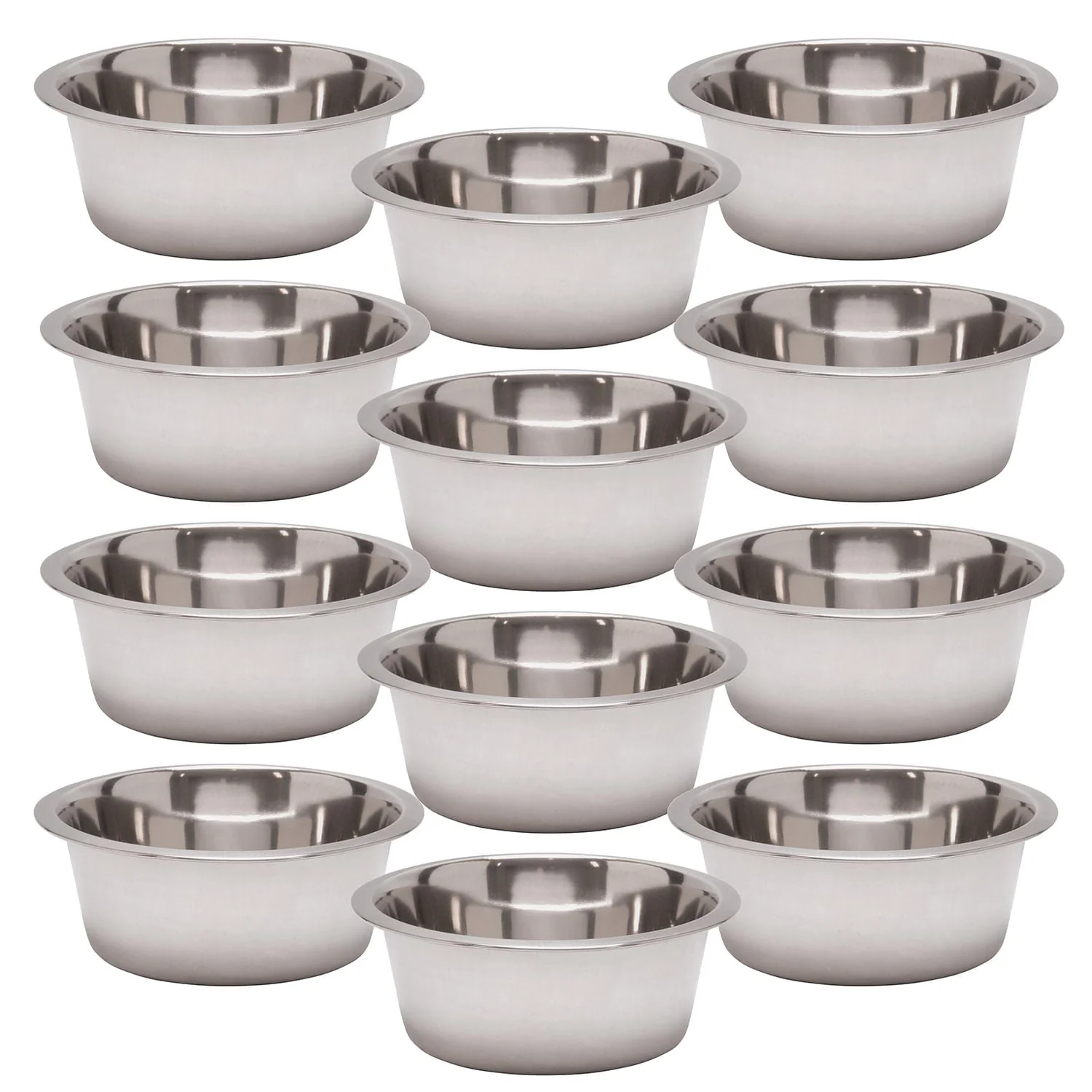 Standard-Weight Stainless Steel Food & Water Pet Bowls - Pet's Shop