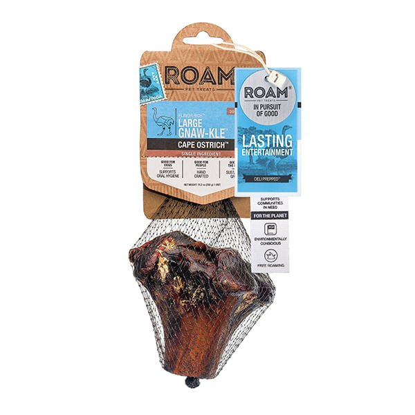 Roam Dog Treats Gnawkle Cape Ostrich - Pet's Shop