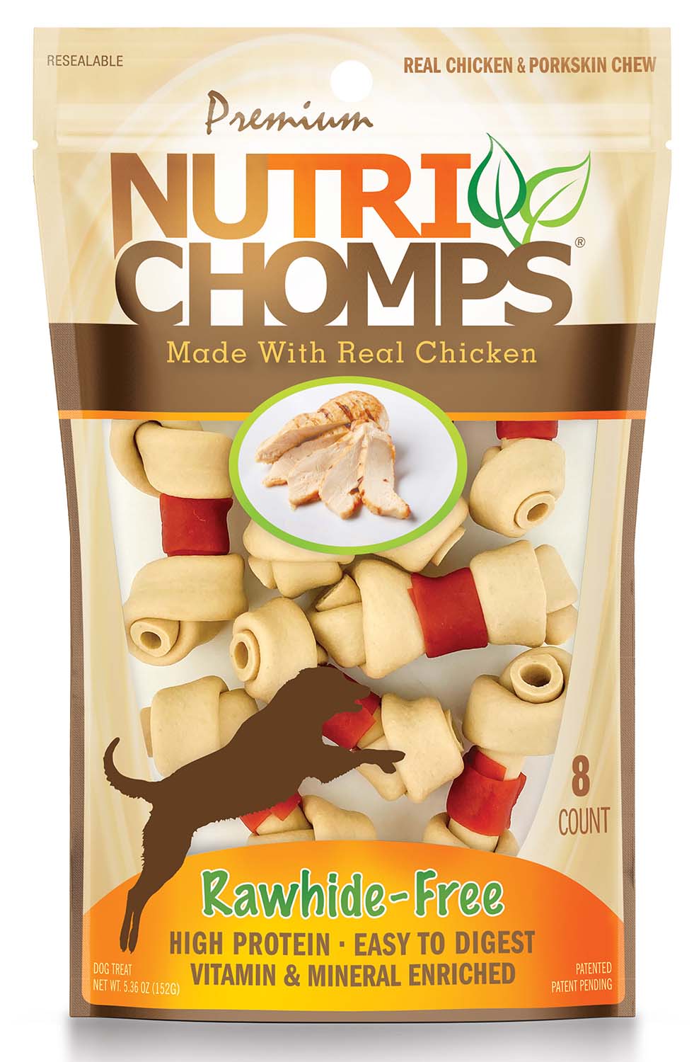 NutriChomps 8ct Chicken Mini Knot with Flavor Wrap - Pet's Shop