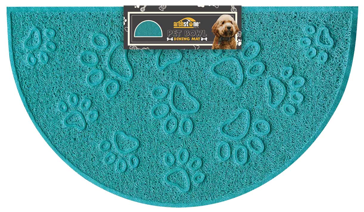 Pet Bowl Dining Mat Green Semicircle - Pet's Shop