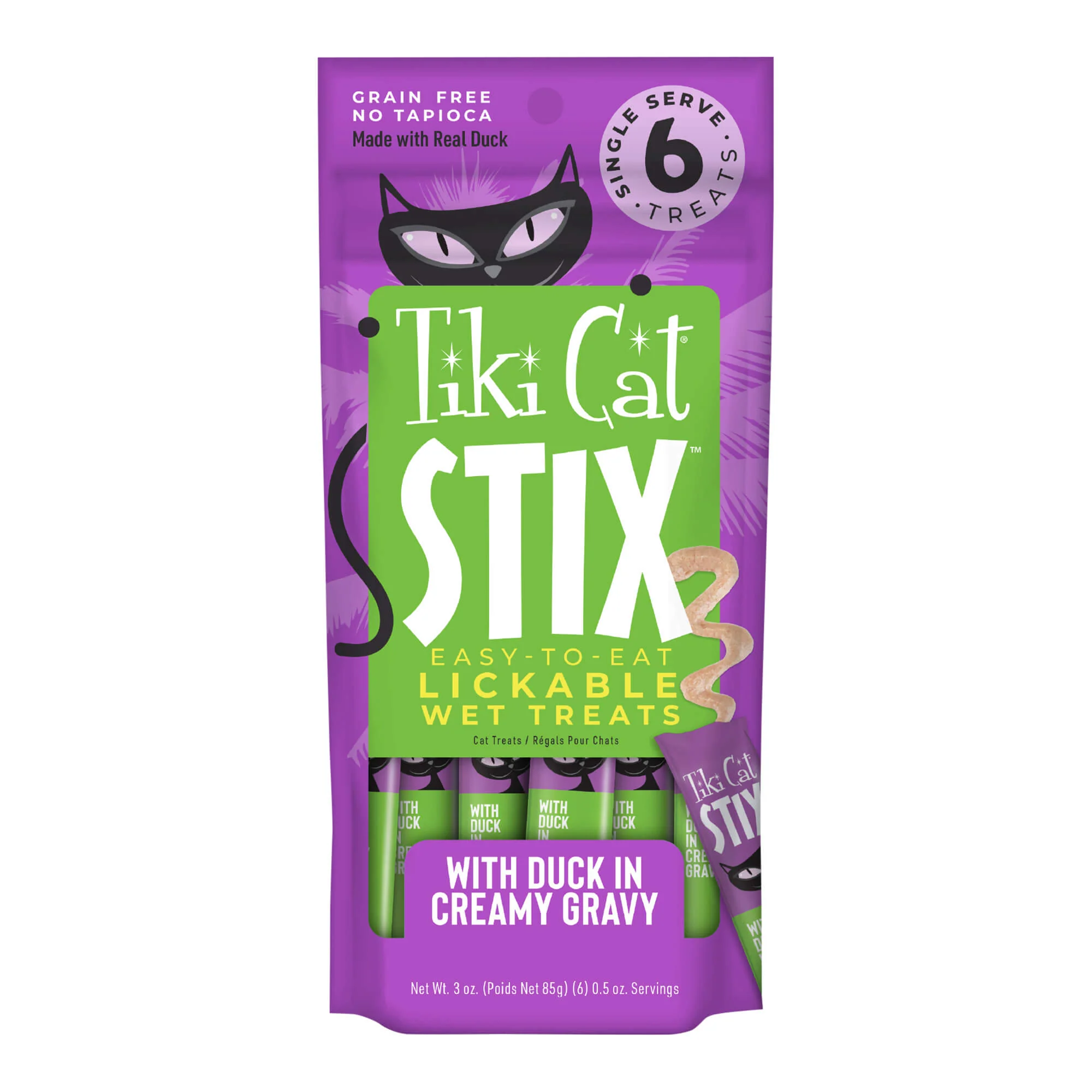 Tiki Cat Stix Wet Cat Treats, Duck, Case of 12 (6 ct) - Pet's Shop