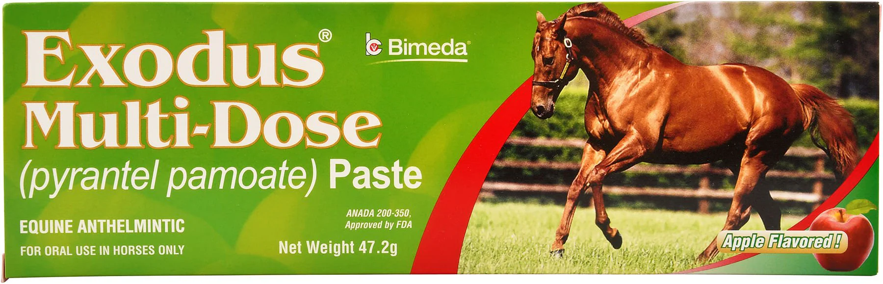 Exodus Multi-Dose Pyrantel Pamoate Horse Dewormer Paste, 2-dose - Pet's Shop