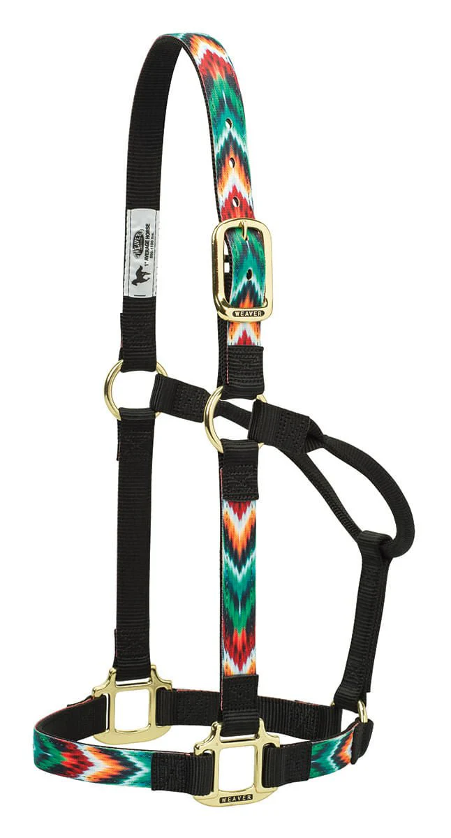Weaver Nylon Chevron Halter, Black/Multi - Pet's Shop