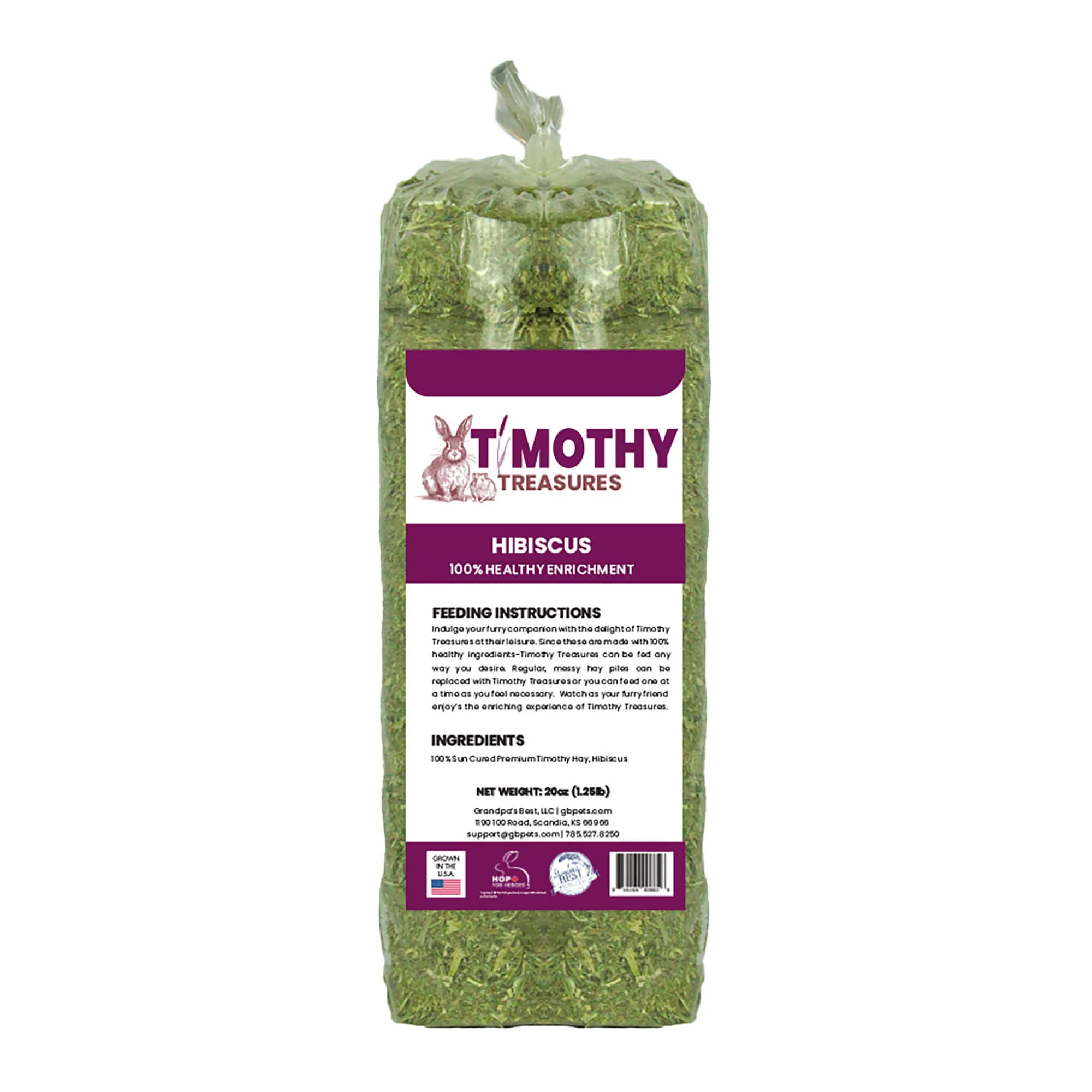 Timothy Treasures Timothy Hay & Hibiscus - Pet's Shop