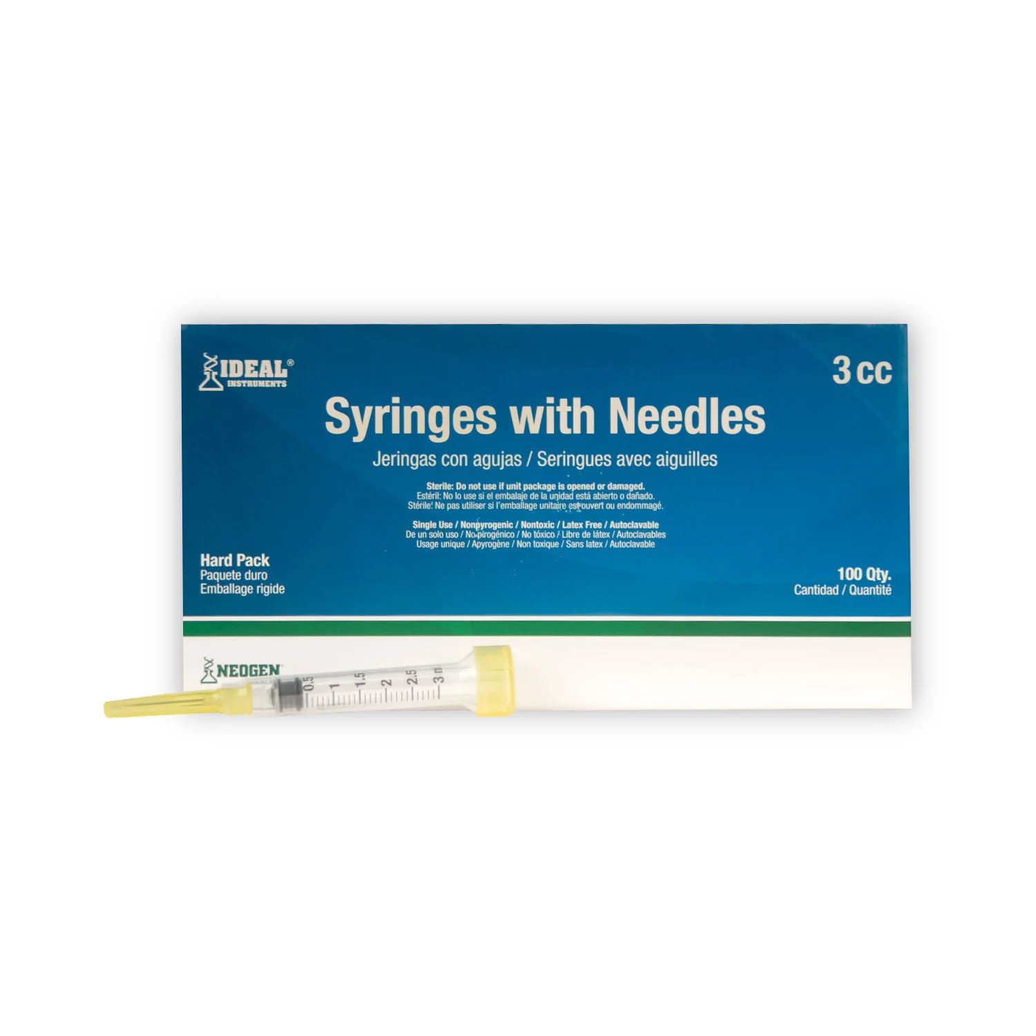 Ideal Luer Slip Syringe/Needle Combo, Box of 100 - Pet's Shop