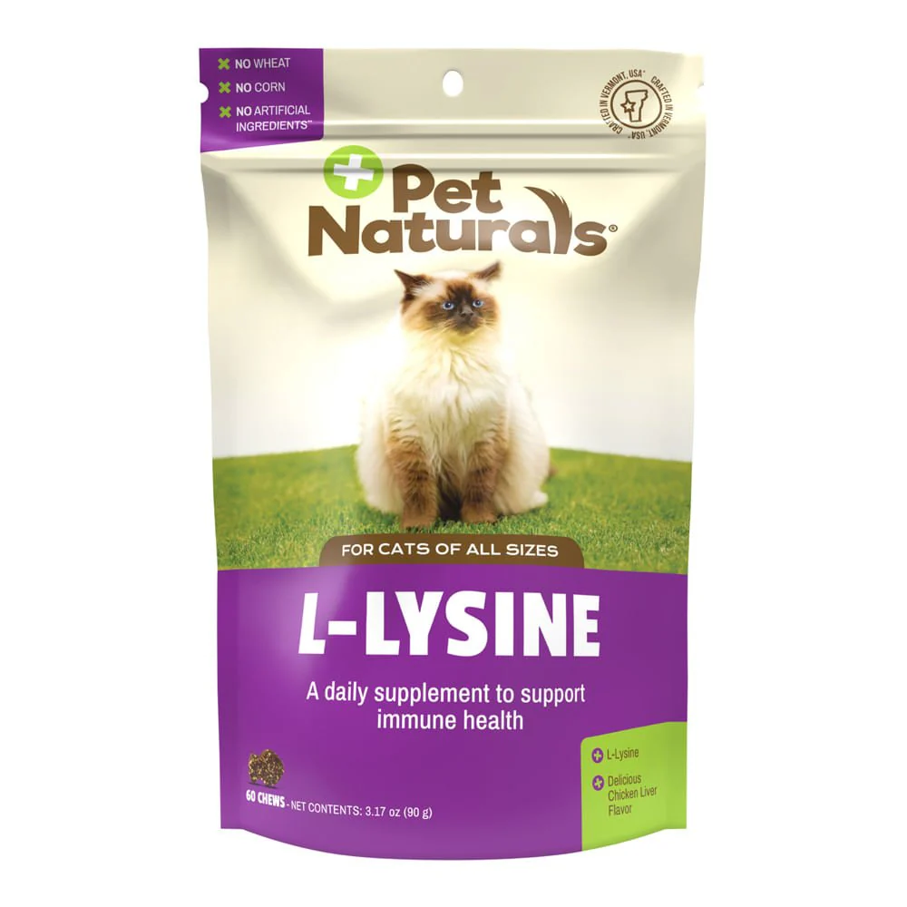 Pet Naturals L-Lysine Chews for Cats, 60 ct - Pet's Shop