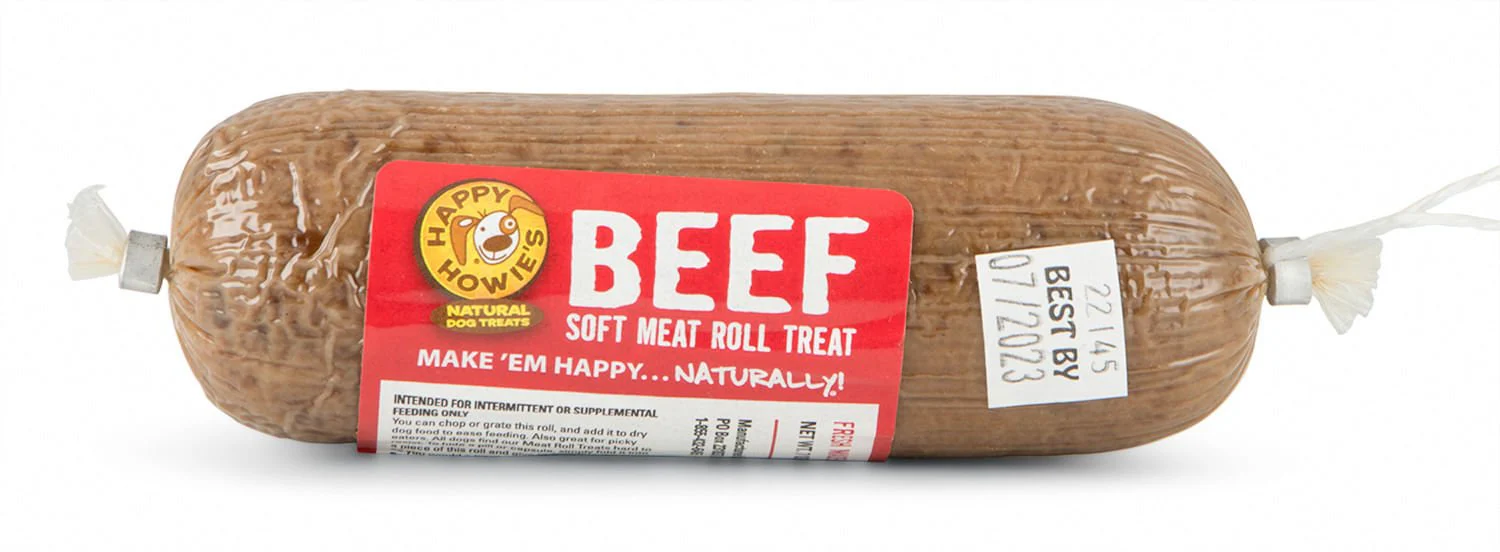 Happy Howie's Gourmet Meat Roll, Beef - Pet's Shop