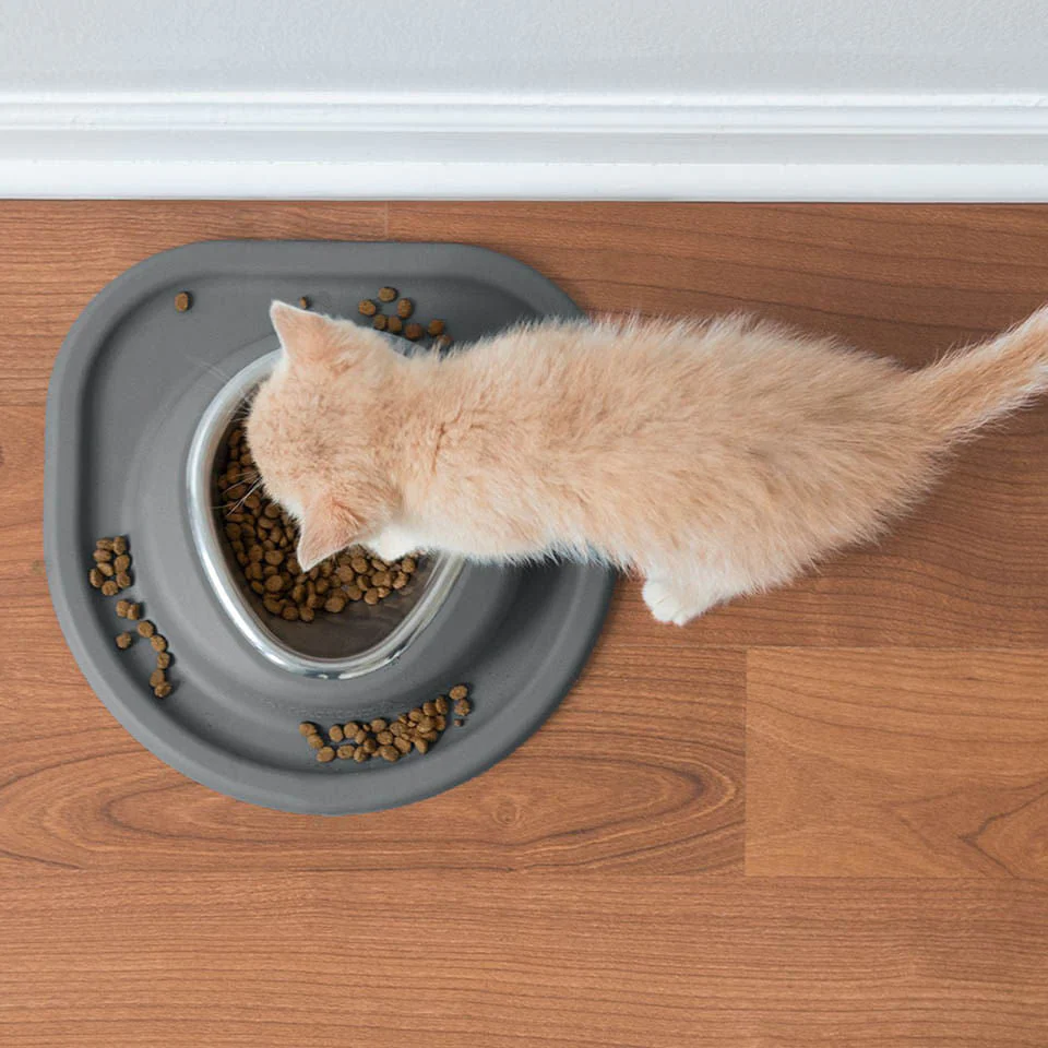 WeatherTech Single Low Pet Feeding System, Stainless Steel - Pet's Shop