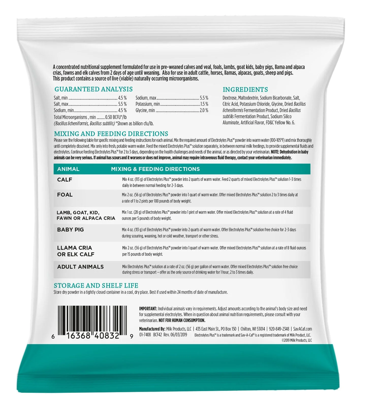 Sav-A-Caf Electrolytes Plus - Pet's Shop