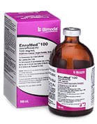 Rx EnroMed 100 (enrofloxacin) Injection for Swine & Cattle, 250 mL - Pet's Shop