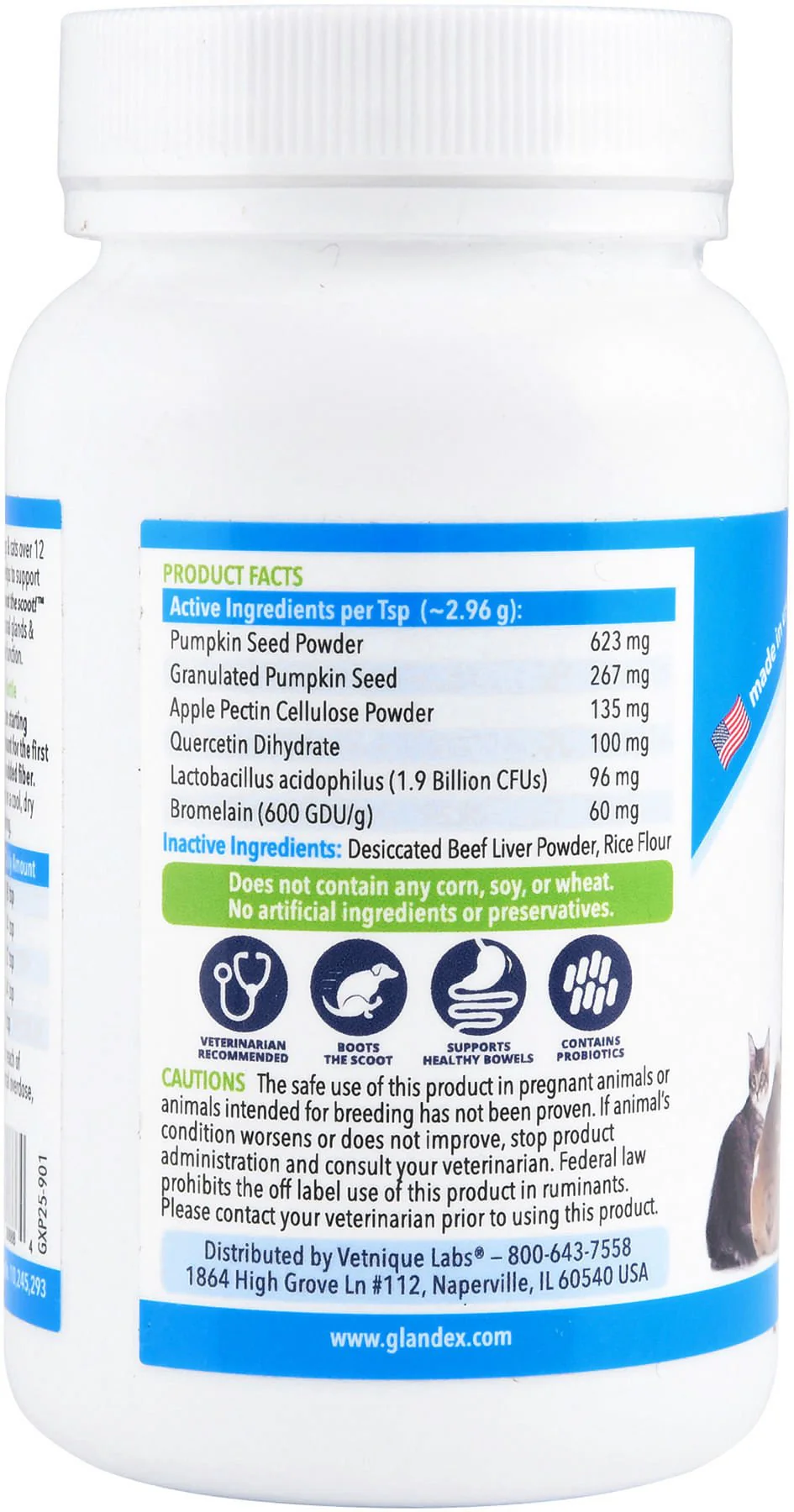 Glandex Powder for Dogs and Cats, Beef Liver Flavor - Pet's Shop
