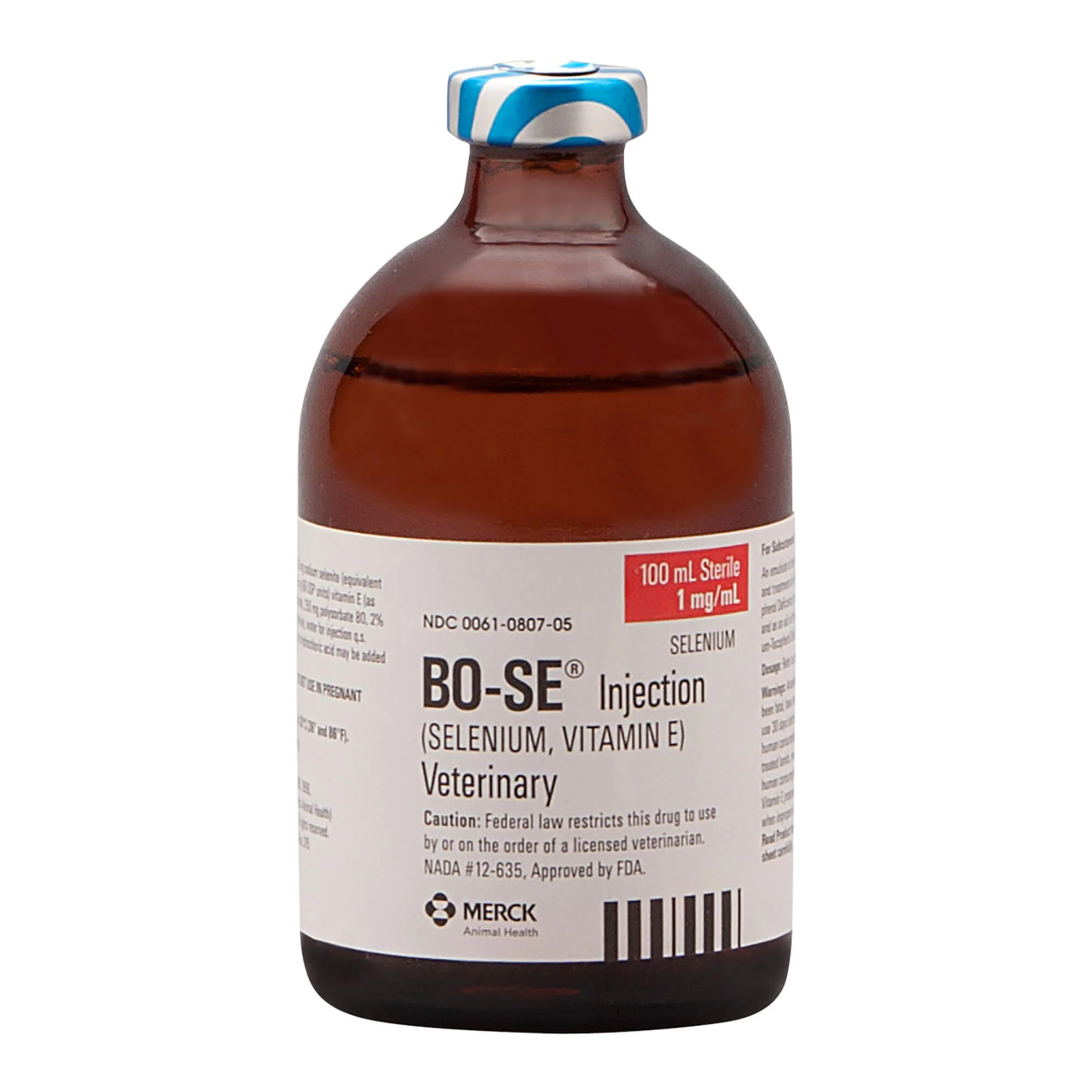 Rx BO-SE (selenium & vitamin E) Veterinary Injection for Cattle & Sheep, 100 mL - Pet's Shop