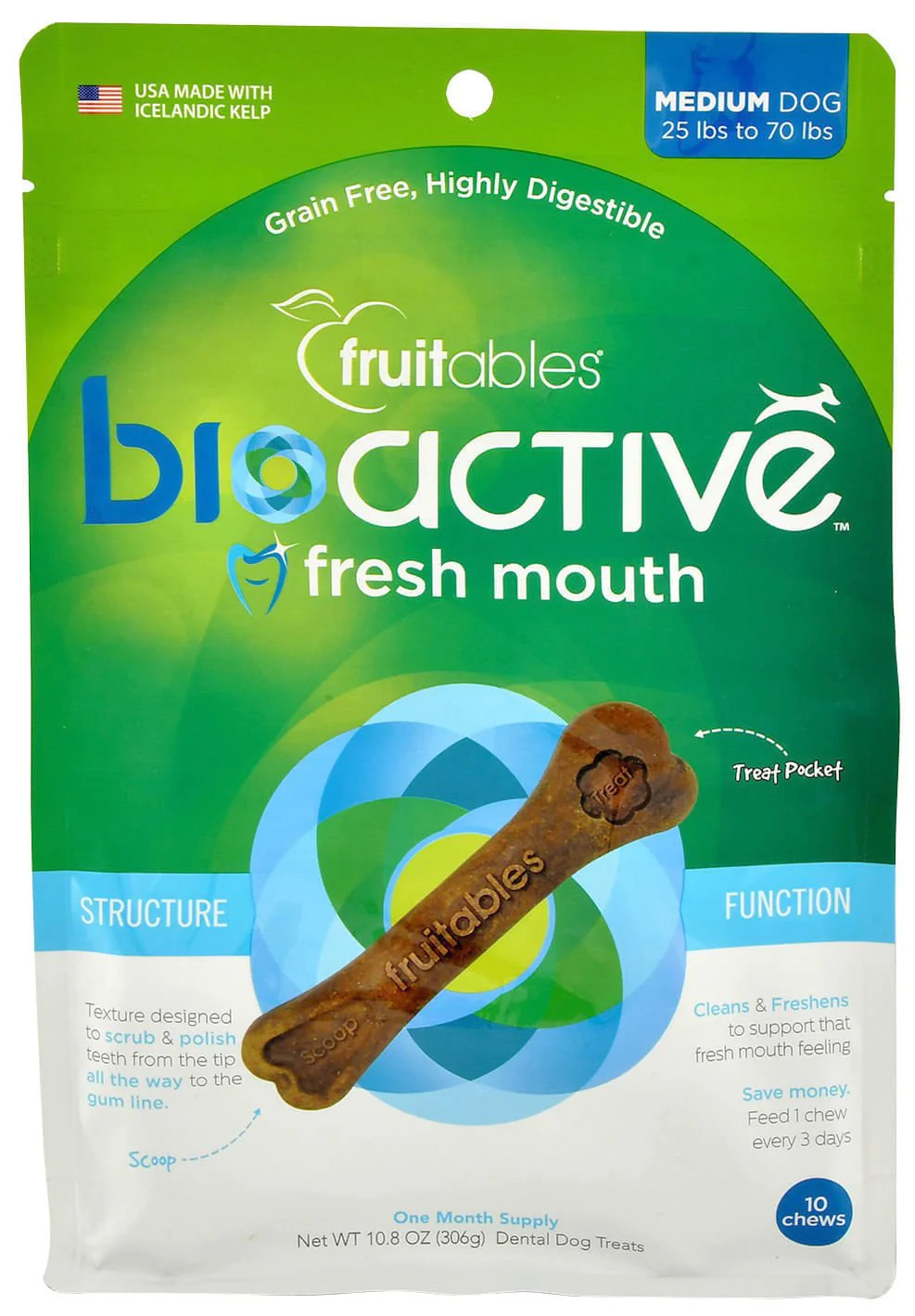 Fruitables BioActive Fresh Mouth Dental Chews - Pet's Shop