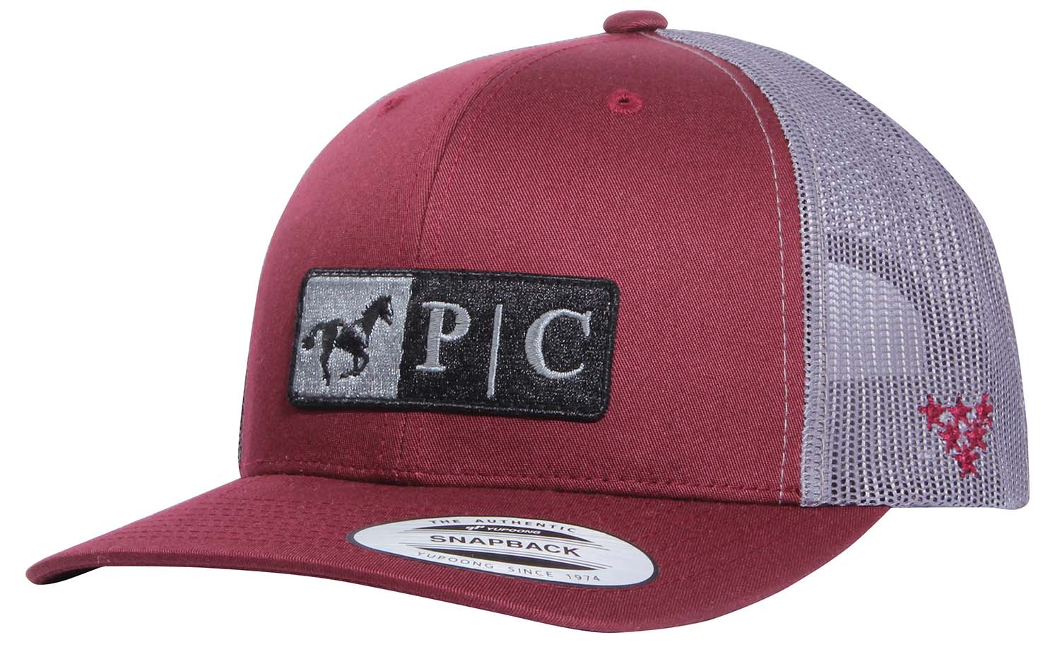 Professional's Choice 2-Tone Trucker Hat, Burgundy/Gray - Pet's Shop