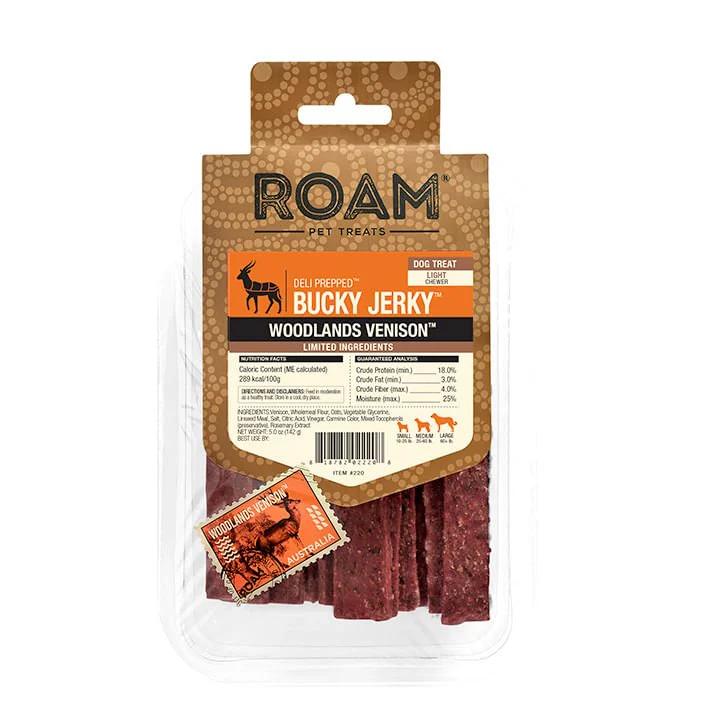 Roam Dog Treats Bucky Jerky - Pet's Shop