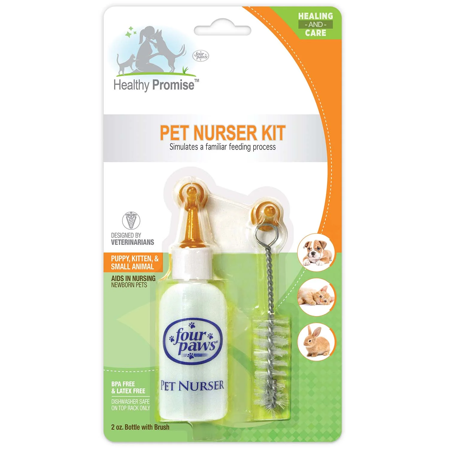 Pet Nursing Kit, Bottle and Brush, 2 oz - Pet's Shop