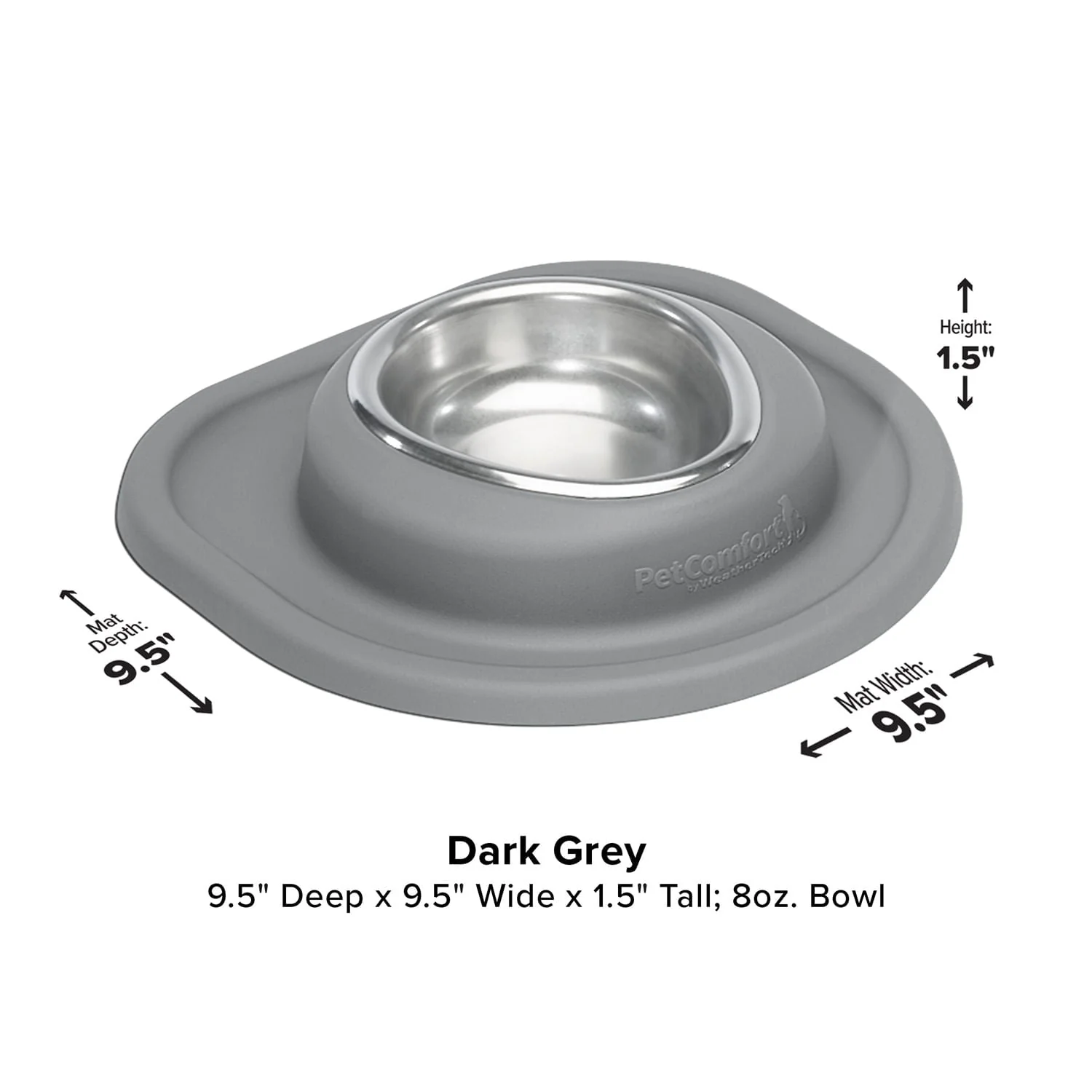 WeatherTech Single Low Pet Feeding System, Stainless Steel - Pet's Shop