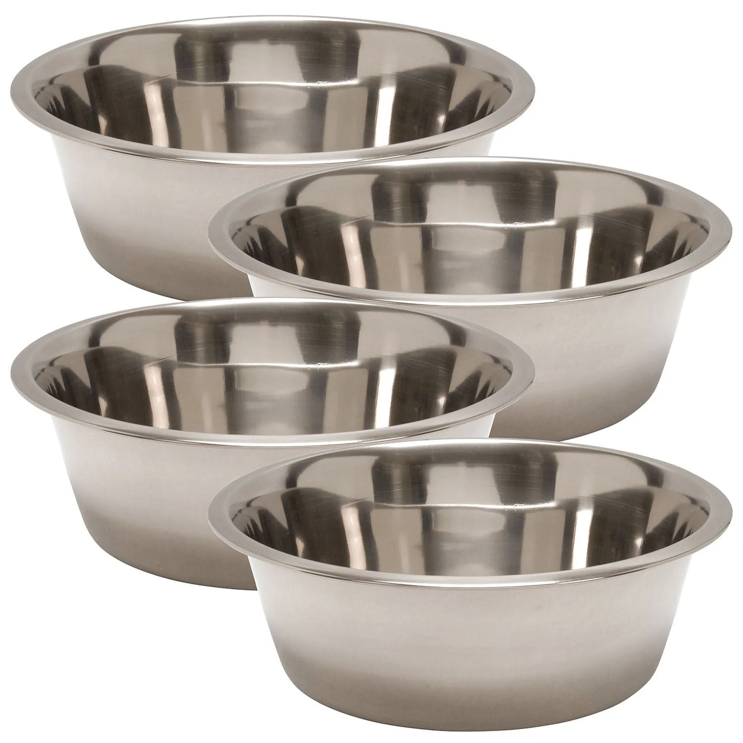 Standard-Weight Stainless Steel Food & Water Pet Bowls - Pet's Shop