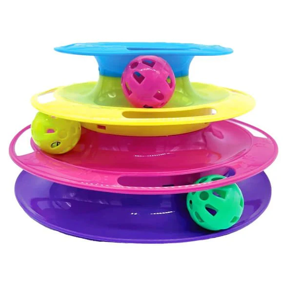 Triple Level Cat Toy Tower with Jingle Balls - Pet's Shop