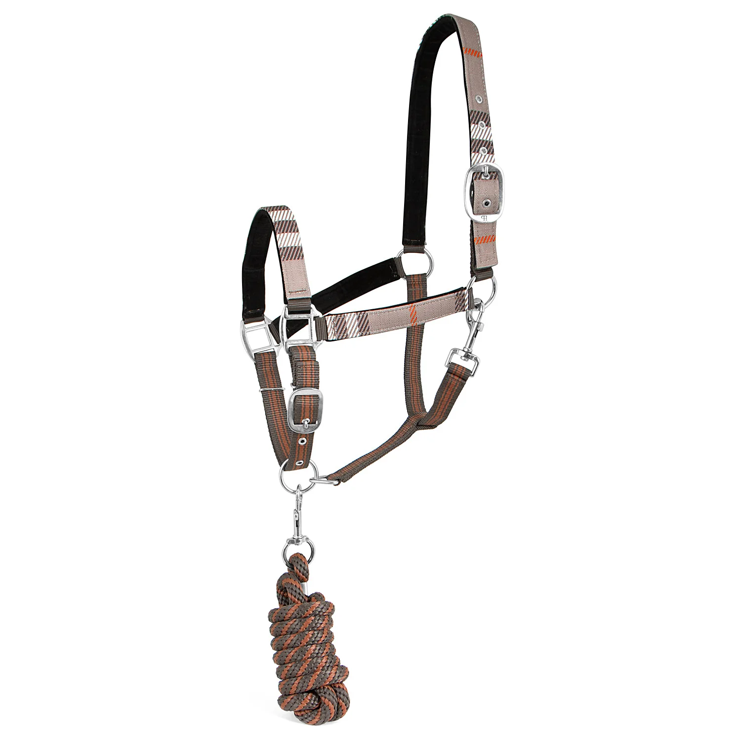 Poplar Head Nylon Horse Halter & Lead Matching Set, Full Size - Pet's Shop