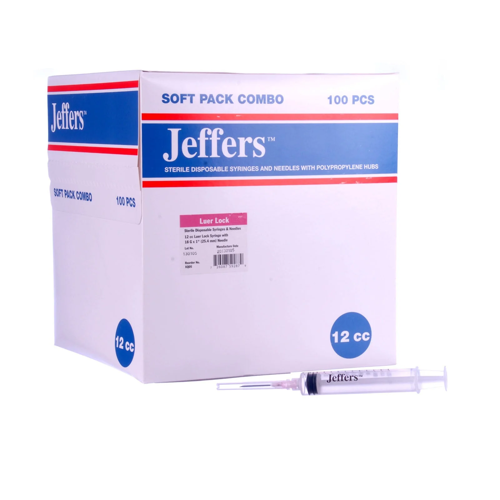 Luer Lock Syringe/Needle Combo, Box of 100 - Pet's Shop