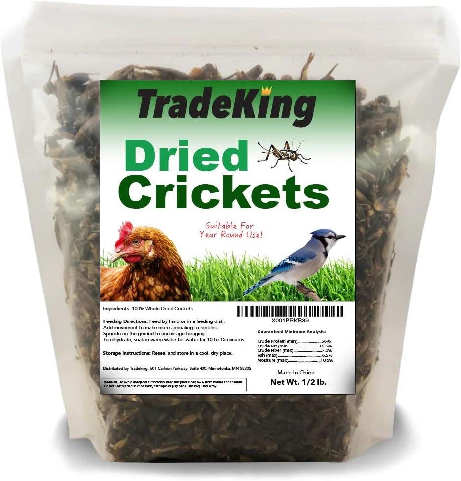Dried Crickets, 1/2 lb - Pet's Shop