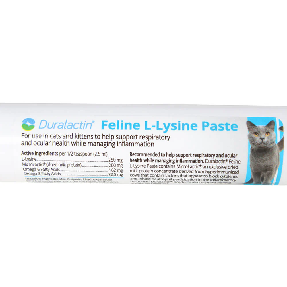 Duralactin Feline L-lysine, 32.5 ml Syringe - Pet's Shop