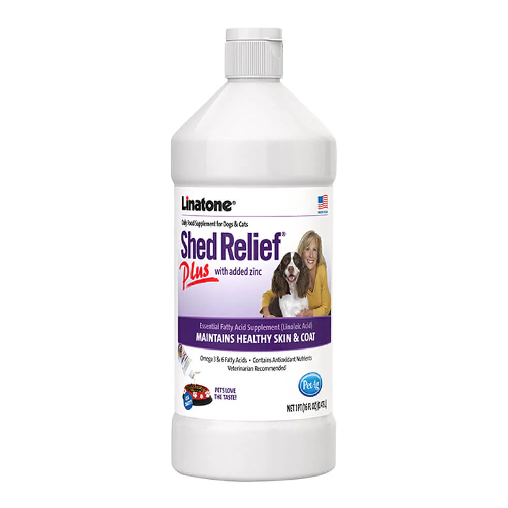 Linatone Shed Relief Plus added Zinc, 16 oz - Pet's Shop