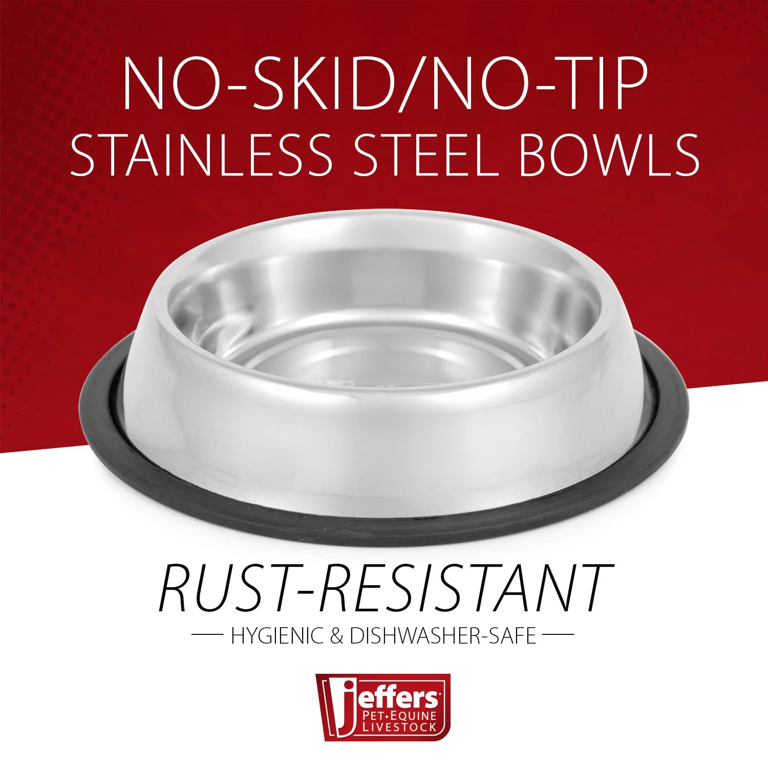 No-Skid/No-Tip Stainless Steel Pet Bowls - Pet's Shop