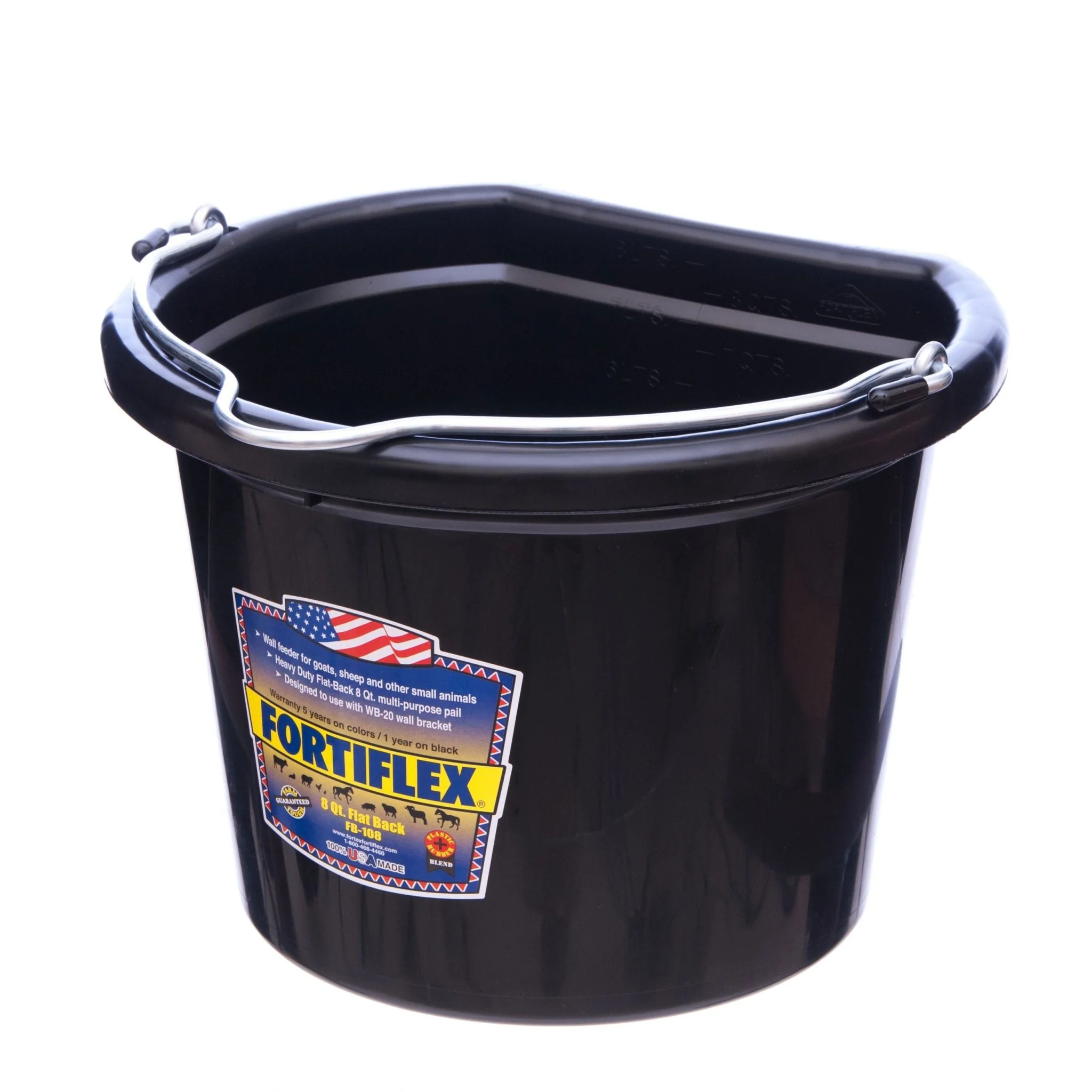 Fortiflex Flatback Buckets, Black - Pet's Shop