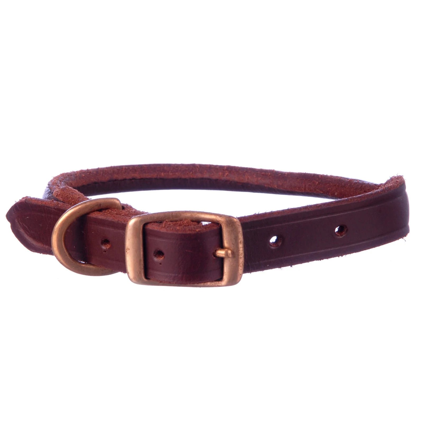 Rolled Leather Dog Collars, 5/8