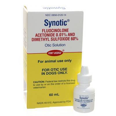 Rx Synotic (fluocinolone acetonide & dimethyl sulfoxide) Otic Solution for Dogs & Cats - Pet's Shop